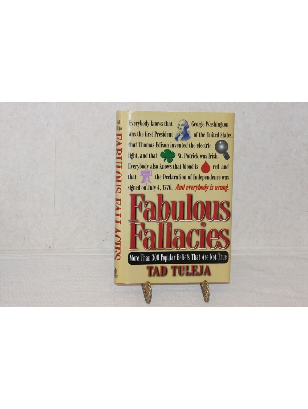 Fabulous Fallacies by Tad Tuleja Hardcover Book w/Dust Jacket 300 Popular Myths